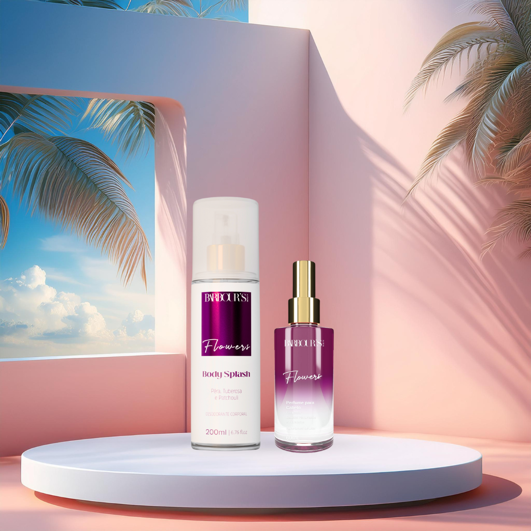 Kit Perfume de Cabelo e Body Splash - Flowers