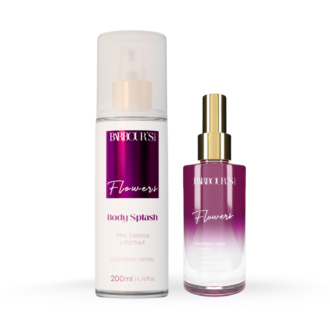 Kit Perfume de Cabelo e Body Splash - Flowers