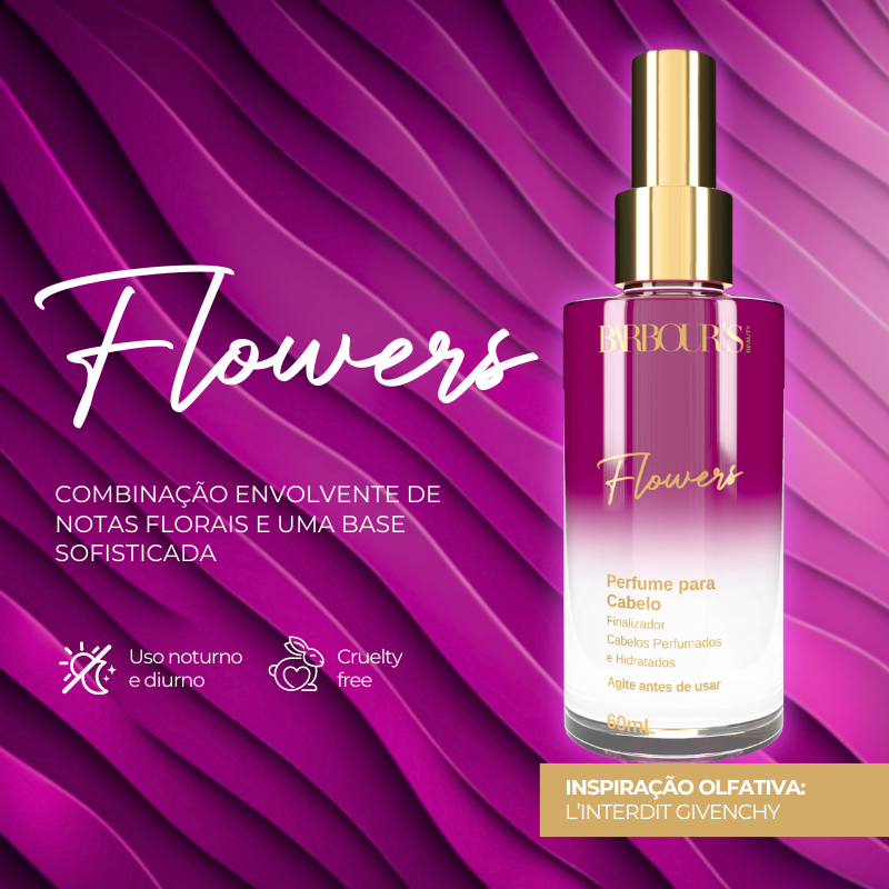 Perfume para cabelo / finalizador termoativo Flowers