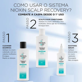 Kit Nioxin Scalp Recovery Sistema Anti-Caspa 200+200+100ml
