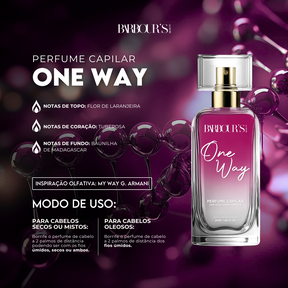 Perfume para cabelo One Way / finalizador termoativo
