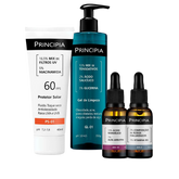KIT Pele Oleosa - ÁCIDO GLICÓLICO + ÁCIDOS HIALURÔNICOS + GEL DE LIMPEZA GL-01 350G + PROTETOR SOLAR PS-01 FPS 60