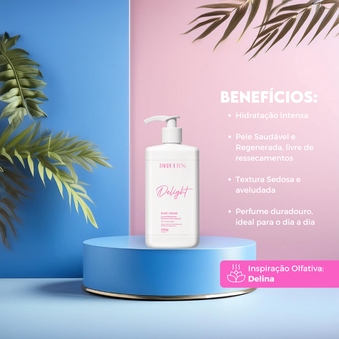 Body Cream Delight  - Loção Desodorante Hidratante Corporal